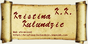 Kristina Kulundžić vizit kartica